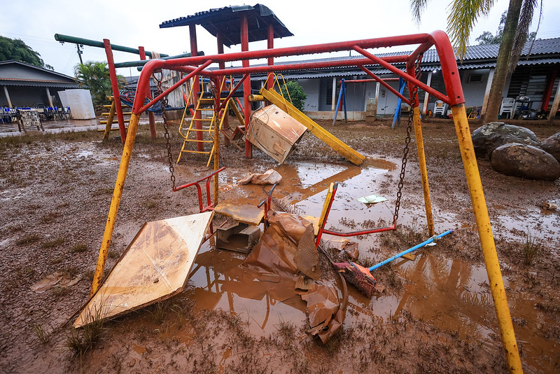 Escola estadual enfrenta desafios após passar por três enchentes em oito meses